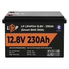 Акумулятор LP LiFePO4 12V (12,8V) - 230 Ah (2944Wh) (Smart BMS 150А) з BT пластик