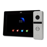Комплект Wi-Fi видеодомофона 7" ATIS AD-770FHD/T-Black с поддержкой Tuya Smart + AT-400HD Silver