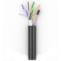 Кабель OK-Net КППЭт-ВП (100) FTP кат.5е(FTP медь наружный с тросом) бухта 500м