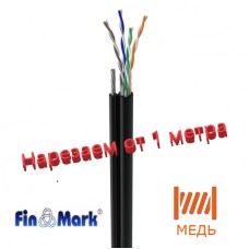 Медь UTP CAT5e 4P 24AWG PE-M B 1m витая пара уличная медь несущий трос