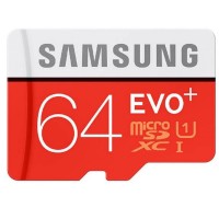 Карта памяти Samsung 64GB microSDXC C10 UHS-I U1 R100/W20MB/s Evo Plus V2 + SD адаптер (MB-MC64HA/RU)