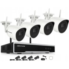 Комплект відеонагляду на 4 камери Hikvision NK42W0H зі звуком