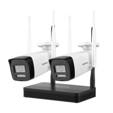 Комплект відеонагляду на 2 бездротові камери Hikvision NKS424W0H з двостороннім аудіозв'язком