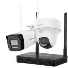 Комплект відеонагляду на 2 бездротові камери Hikvision NKS424W02H з двостороннім аудіозв'язком