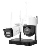 Комплект відеонагляду на 2 бездротові камери Hikvision NKS424W03H з двостороннім аудіозв'язком