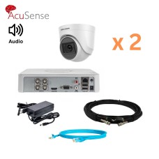 Hikvision 2Mp-THD-IN-Acusense-DS-2CE76D0T-ITPFS 2 камери Комплект відеоспостереження