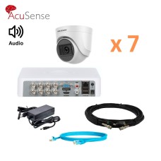 Hikvision 2Mp-THD-IN-Acusense-DS-2CE76D0T-ITPFS 7 камер Комплект відеоспостереження