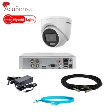 Комплект відеонагляду на 1 купольну камеру Hikvision 2Mp-THD-Hybrid-Acusense-DS-2CE76D0T-EXLMF