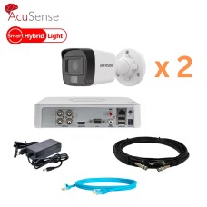 Комплект відеонагляду на 2 камери Hikvision 2Mp-THD-Hybrid-Acusense-DS-2CE16D0T-EXLF