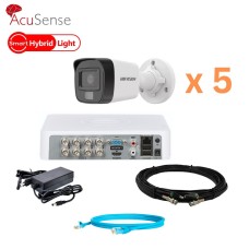 Комплект відеонагляду на 5 камер Hikvision 2Mp-THD-Hybrid-Acusense-DS-2CE16D0T-EXLF