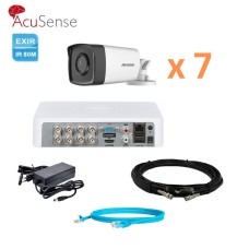 Hikvision 2Mp-THD-OUT-Acusense-DS-2CE17D0T-IT5F 7 камер Комплект відеоспостереження