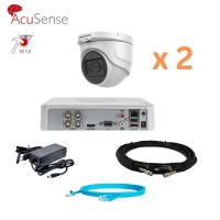 Комплект відеоспостереження на 2 камери Hikvision 5Mp-THD-OUT-Acusense-DS-2CE76H0T-ITMF