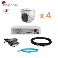 Комплект відеоспостереження на 4 камери Hikvision 5Mp-THD-OUT-Acusense-DS-2CE76H0T-ITMF
