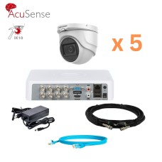 Hikvision 4Mp-THD-OUT-Acusense-DS-2CE76H0T-ITMF 5 камер Комплект відеоспостереження