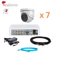 Комплект відеоспостереження на 7 камер Hikvision 5Mp-THD-OUT-Acusense-DS-2CE76H0T-ITMF