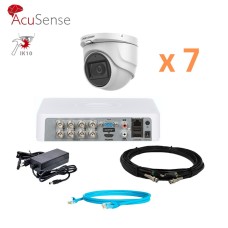 Hikvision 4Mp-THD-OUT-Acusense-DS-2CE76H0T-ITMF 7 камер Комплект відеоспостереження