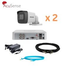 Hikvision 4Mp-THD-OUT-Acusense-DS-2CE16H0T-ITF 2 камери Комплект відеоспостереження