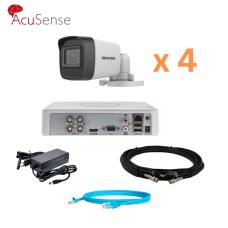 Hikvision 4Mp-THD-OUT-Acusense-DS-2CE16H0T-ITF 4 камери Комплект відеоспостереження