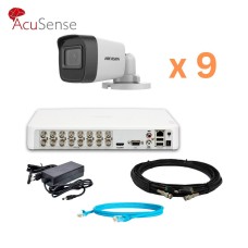 Hikvision 5Mp-THD-OUT-Acusense-DS-2CE16H0T-ITF 9 камер Комплект відеоспостереження