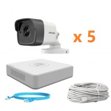 Hikvision 2Mp-IP-OUT-DOOR-5Cam Комплект відеоспостереження