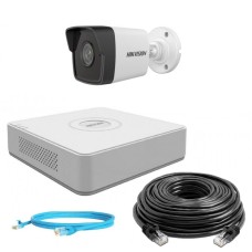 Hikvision 4Mp-IP-OUT-DOOR-AUDIO-1Cam Комплект відеоспостереження