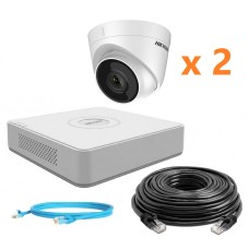 Hikvision 2Mp-IP-OUT-DOOR-AUDIO-2Cam Комплект відеоспостереження