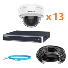 Hikvision 2Mp-IP-OUT-DOOR-VANDAL-13Cam Комплект відеоспостереження