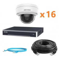 Hikvision 2Mp-IP-OUT-DOOR-VANDAL-16Cam Комплект відеоспостереження