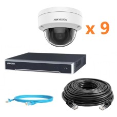 Hikvision 2Mp-IP-OUT-DOOR-VANDAL-9Cam Комплект відеоспостереження