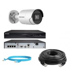 Hikvision 6Mp-IP-OUT-DOOR-ANALYTIC-1Cam Комплект відеоспостереження