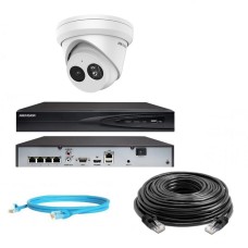 Hikvision 4Mp-IP-OUT-DOOR-ANALYTIC-AUDIO-1Cam Комплект відеоспостереження