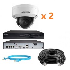 Hikvision 4Mp-IP-OUT-DOOR-ANALYTIC-VANDAL-2Cam Комплект відеоспостереження