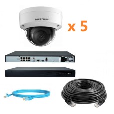 Hikvision 4Mp-IP-OUT-DOOR-ANALYTIC-VANDAL-5Cam Комплект відеоспостереження