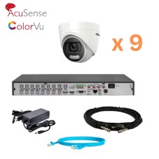 Комплект відеоспостереження на 9 камер Hikvision 4Mp-THD-OUT-Acusense-DS-2CE72HFT-F28