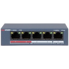Некерований 4-портовий POE комутатор Hikvision DS-3E0105P-E