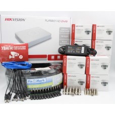 Hikvision 1.3Mp-TurboHD-720p 12IN Комплект видеонаблюдения
