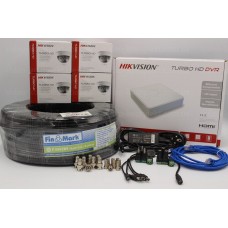 Hikvision 1.3Mp-TurboHD-720p 4IN Комплект видеонаблюдения