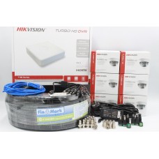 Hikvision 1.3Mp-TurboHD-720p 6IN Комплект видеонаблюдения