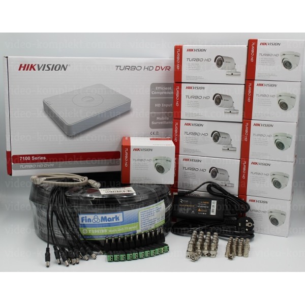 Hikvision 1.3Mp-TurboHD-720p 11OUT Комплект видеонаблюдения