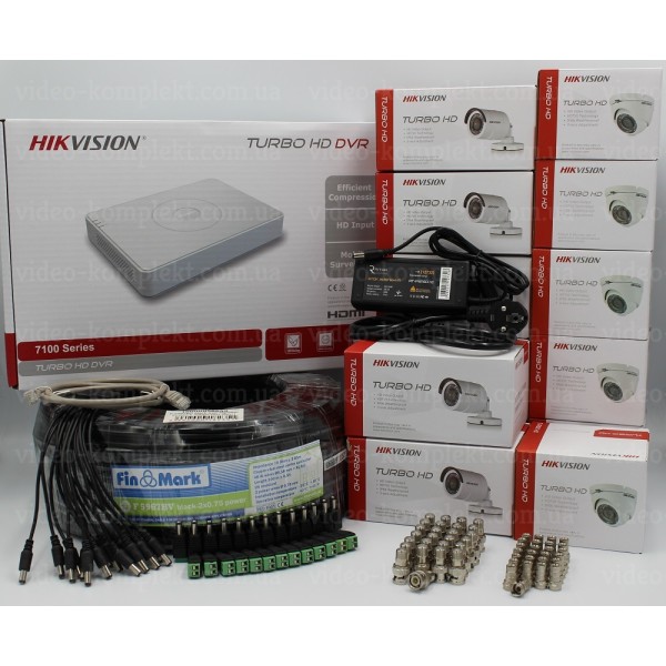 Hikvision 1.3Mp-TurboHD-720p 13OUT Комплект видеонаблюдения