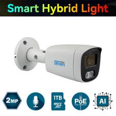 IP-відеокамера 2 Мп SEVEN IP-7222PA-DL white 2,8 мм з розумним подвійним підсвічуванням