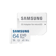 Карта памяти Samsung Evo Plus microSDXC 64GB UHS-I U1 V10 A1 + SD адаптер (MB-MC64KA/EU)