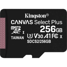 Карта пам'яті Kingston 256 GB microSDXC Class 10 UHS-I U3 Canvas Select Plus SDCS2/256GBSP