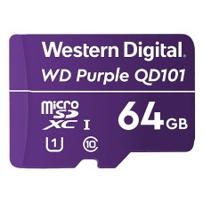 Карта памяти Western Digital MEMORY MICRO SDXC QD101 64GB UHS-I WDD064G1P0C WDC специализированная для видеонаблюдения