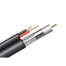 Коаксиальный кабель FinMark F5967BV-2x0.75 Power 1m Черный