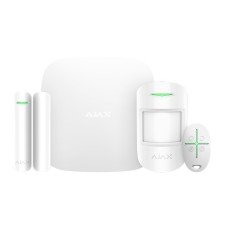 Комплект беспроводной сигнализации Ajax StarterKit Plus white с поддержкой Wi-Fi и 2 SIM-карт