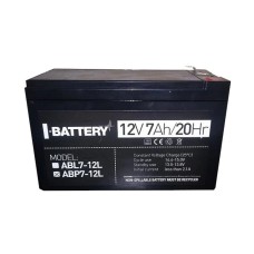 Акумулятор 12В 7 А·год для ДБЖ I-Battery ABP7-12L